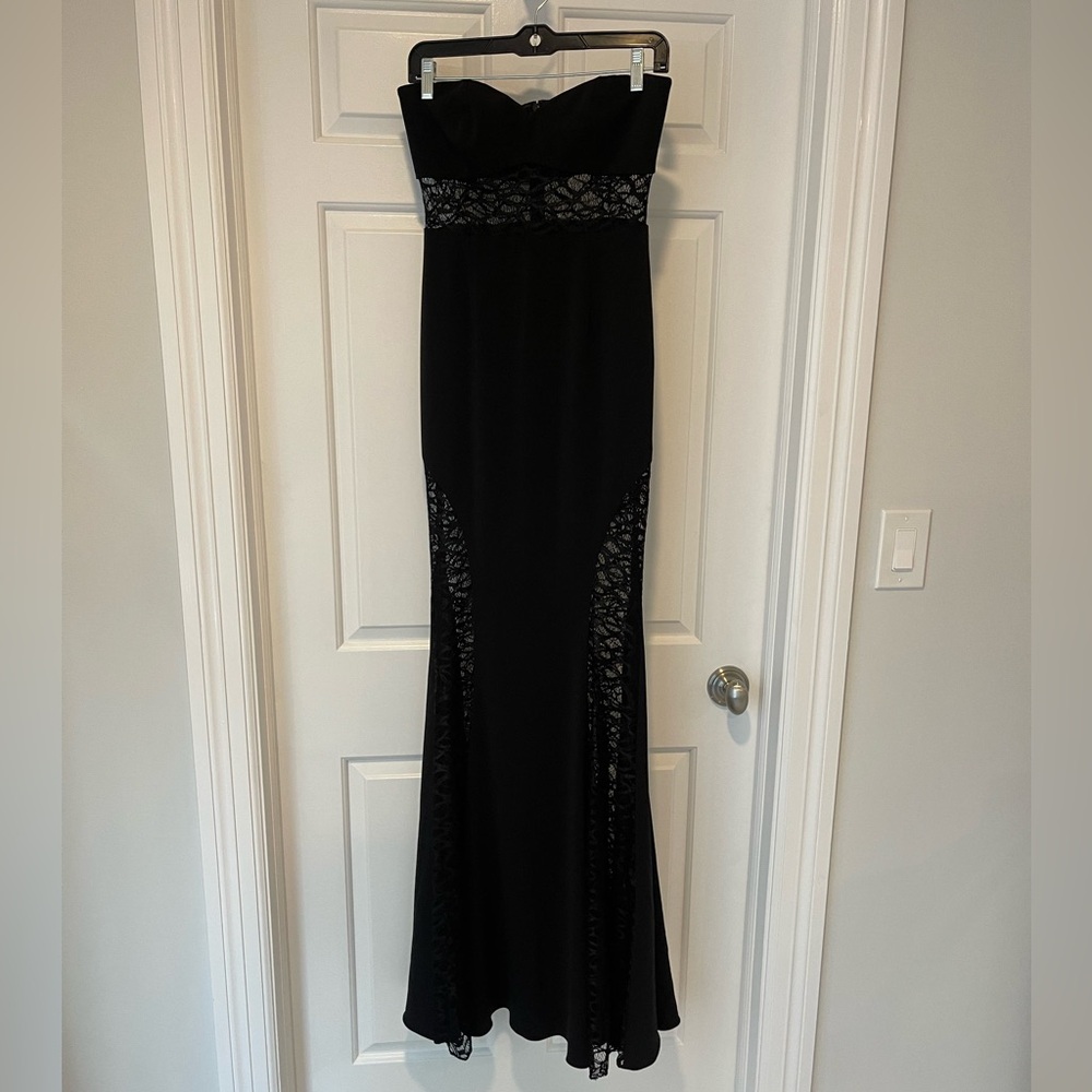 Jay Godfrey Black Lace Evening Gown